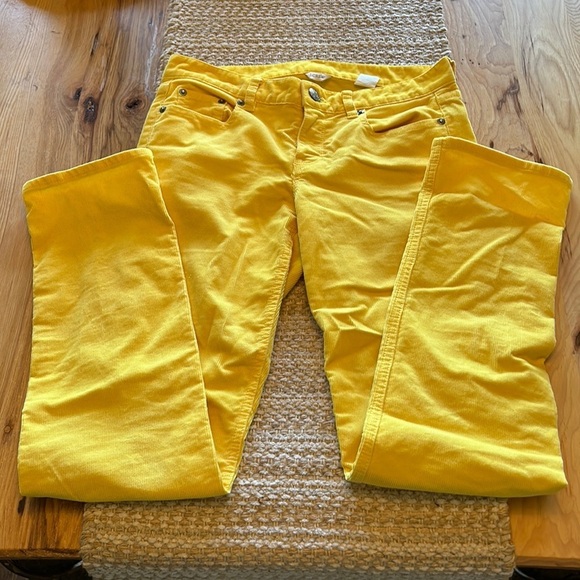 J. Crew Yellow Straight Leg Pants - Picture 1 of 4